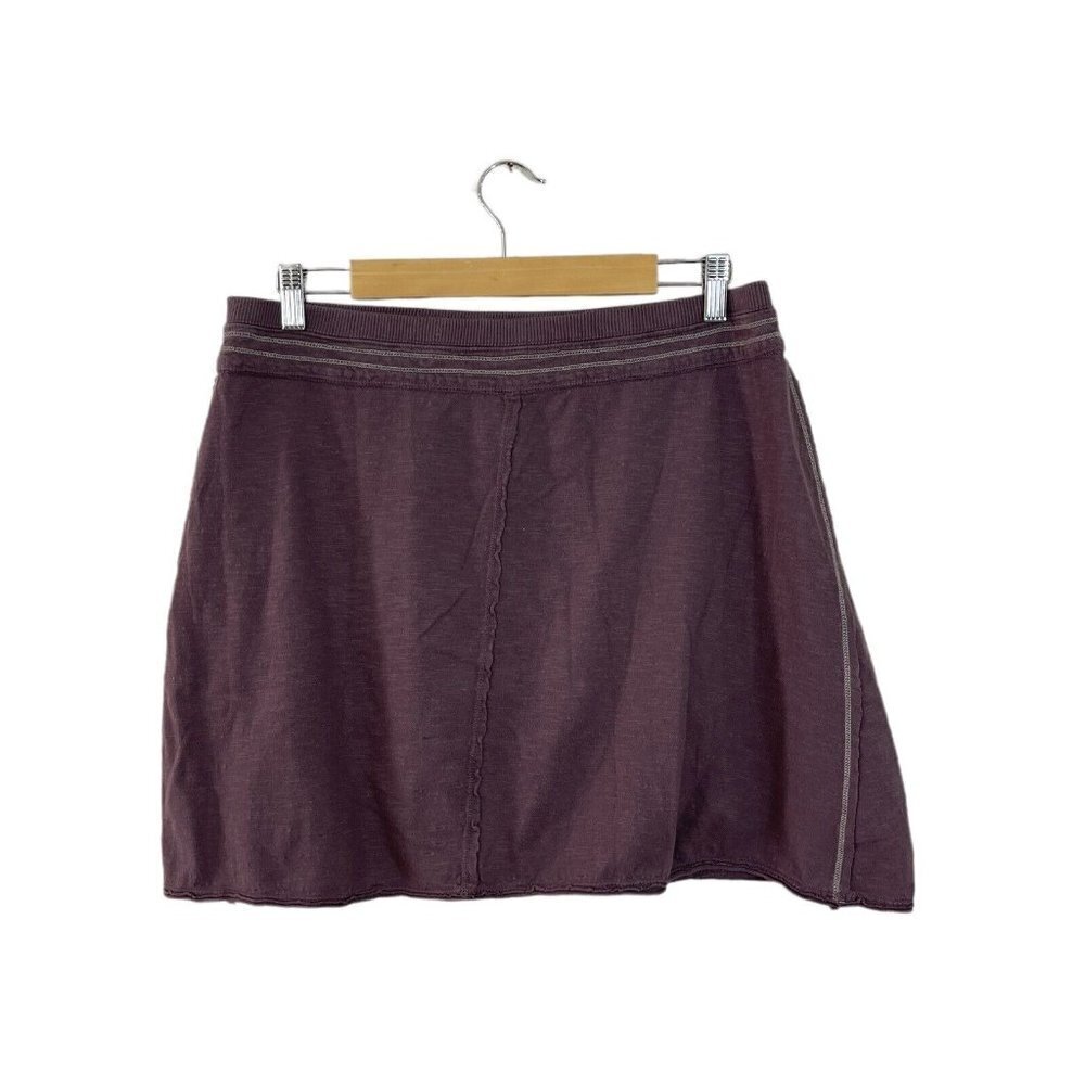 Aventura Medium Skirt Organic Cotton Purple Elastic Waist A-Line Mini
